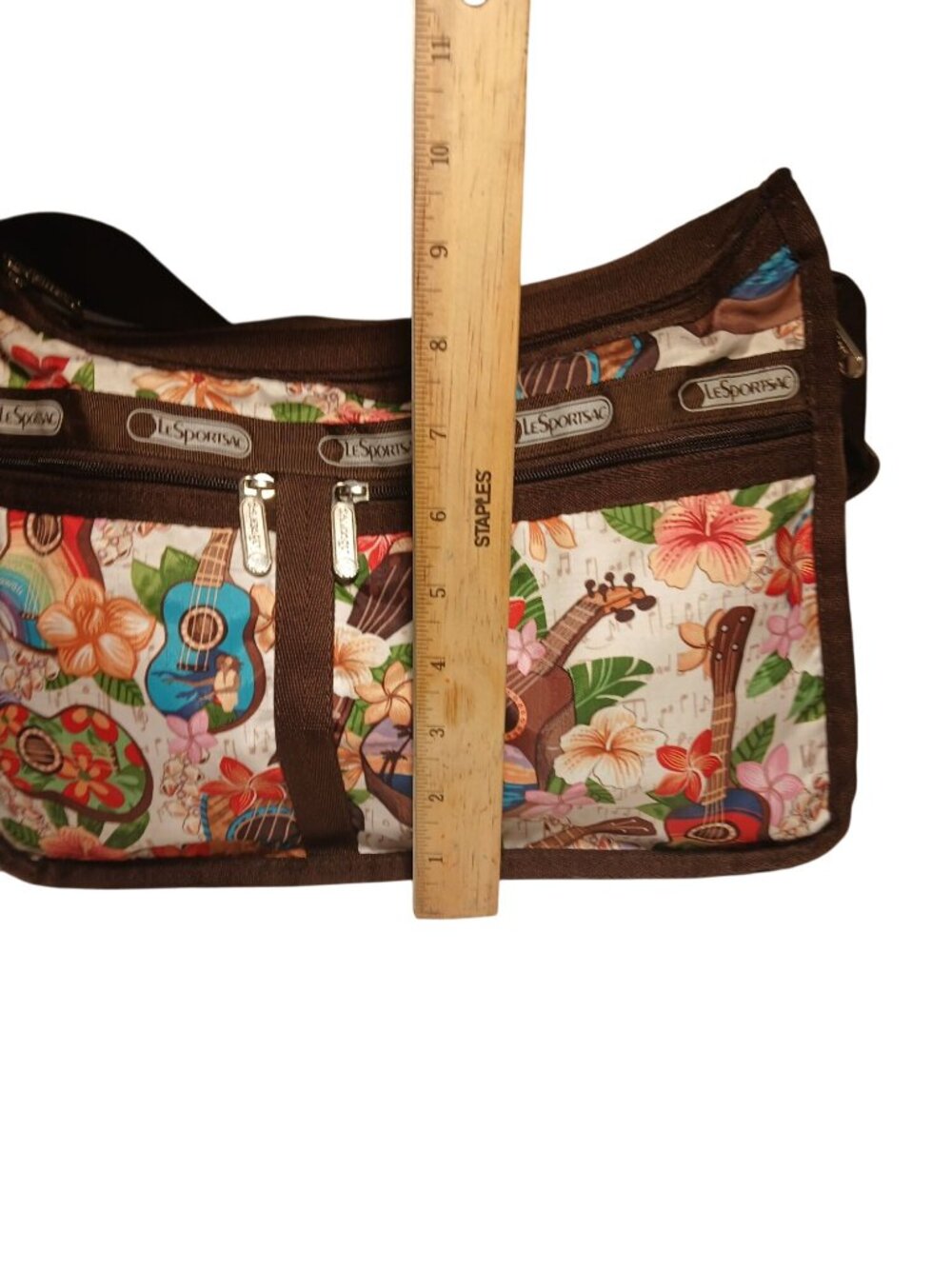 LeSportsac Deluxe Everyday Crossbody Bag Guitar Mele Ukulele Vacation Resort - Picture 15 of 16